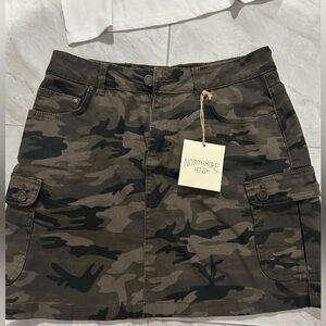 Northmore denim camo cargo mini shirt